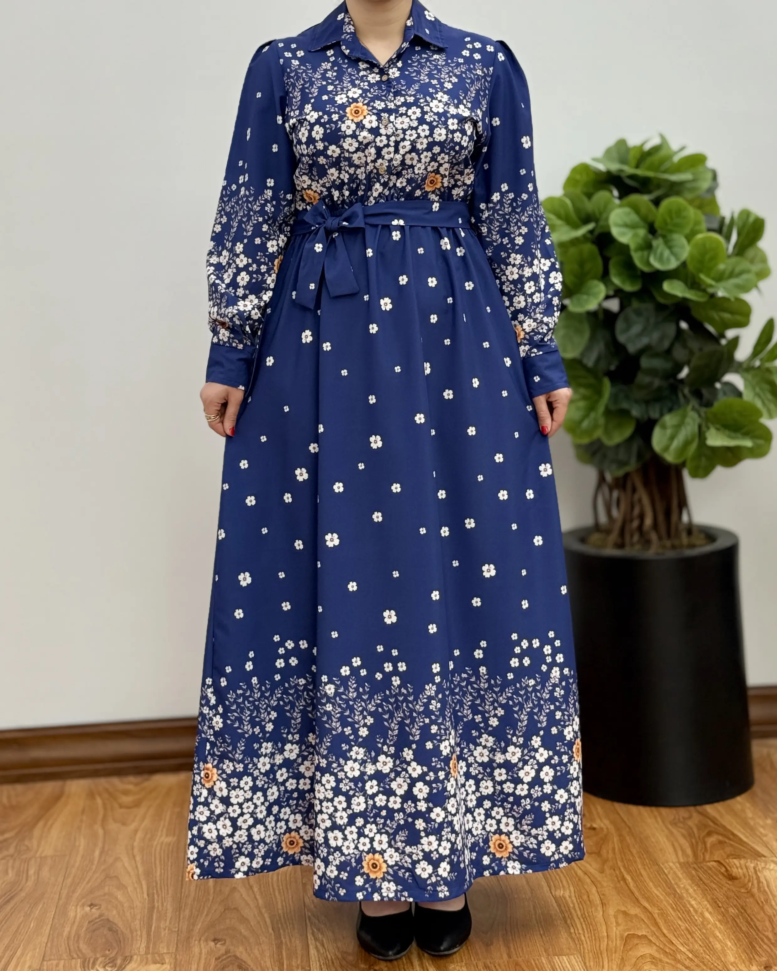 پیراهن بلند زنانه مدل شکوفه